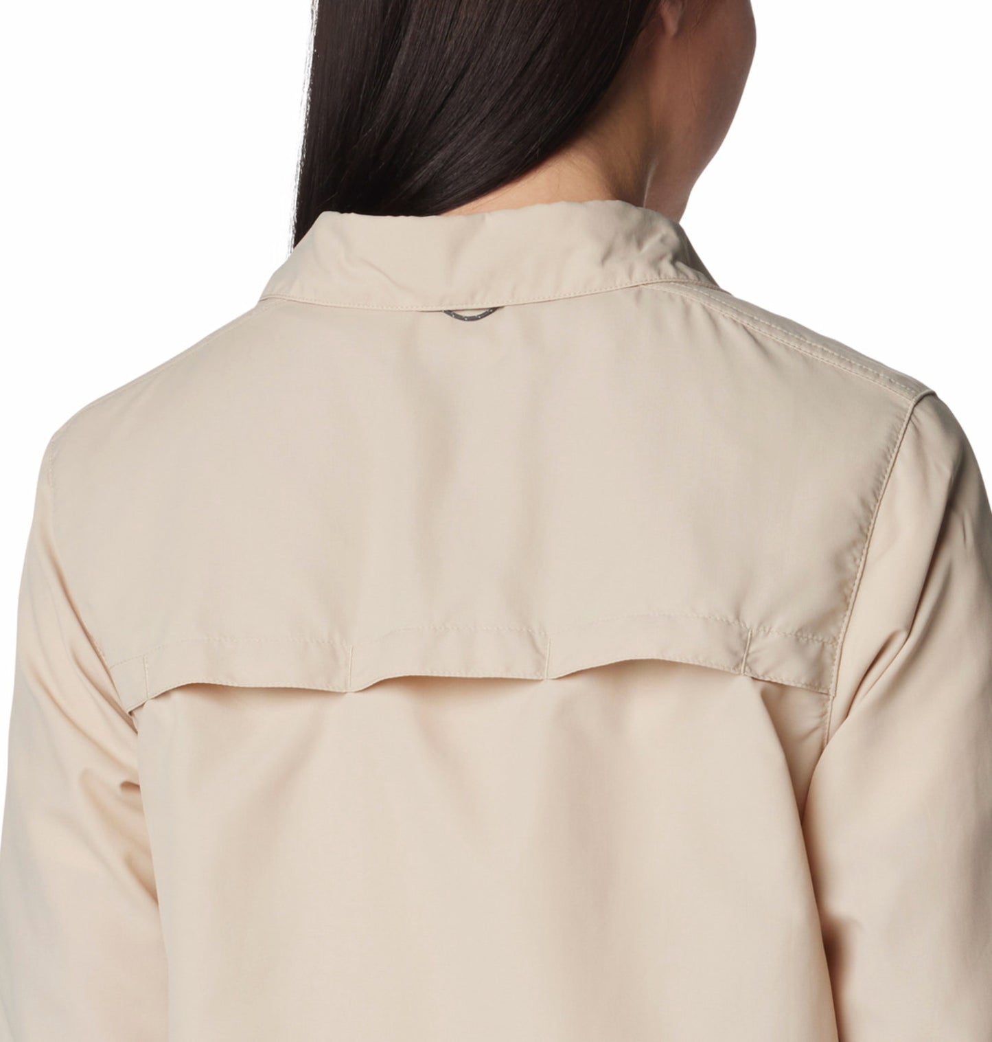 Columbia Women Beige Omni-Shade Silver Ridge 3.0 Long Sleeve Shirt