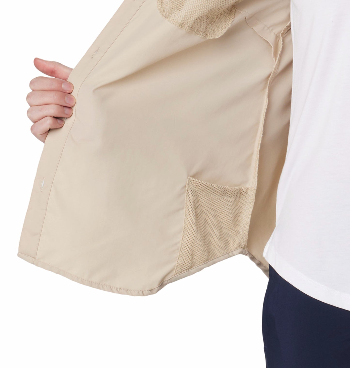 Columbia Women Beige Omni-Shade Silver Ridge 3.0 Long Sleeve Shirt