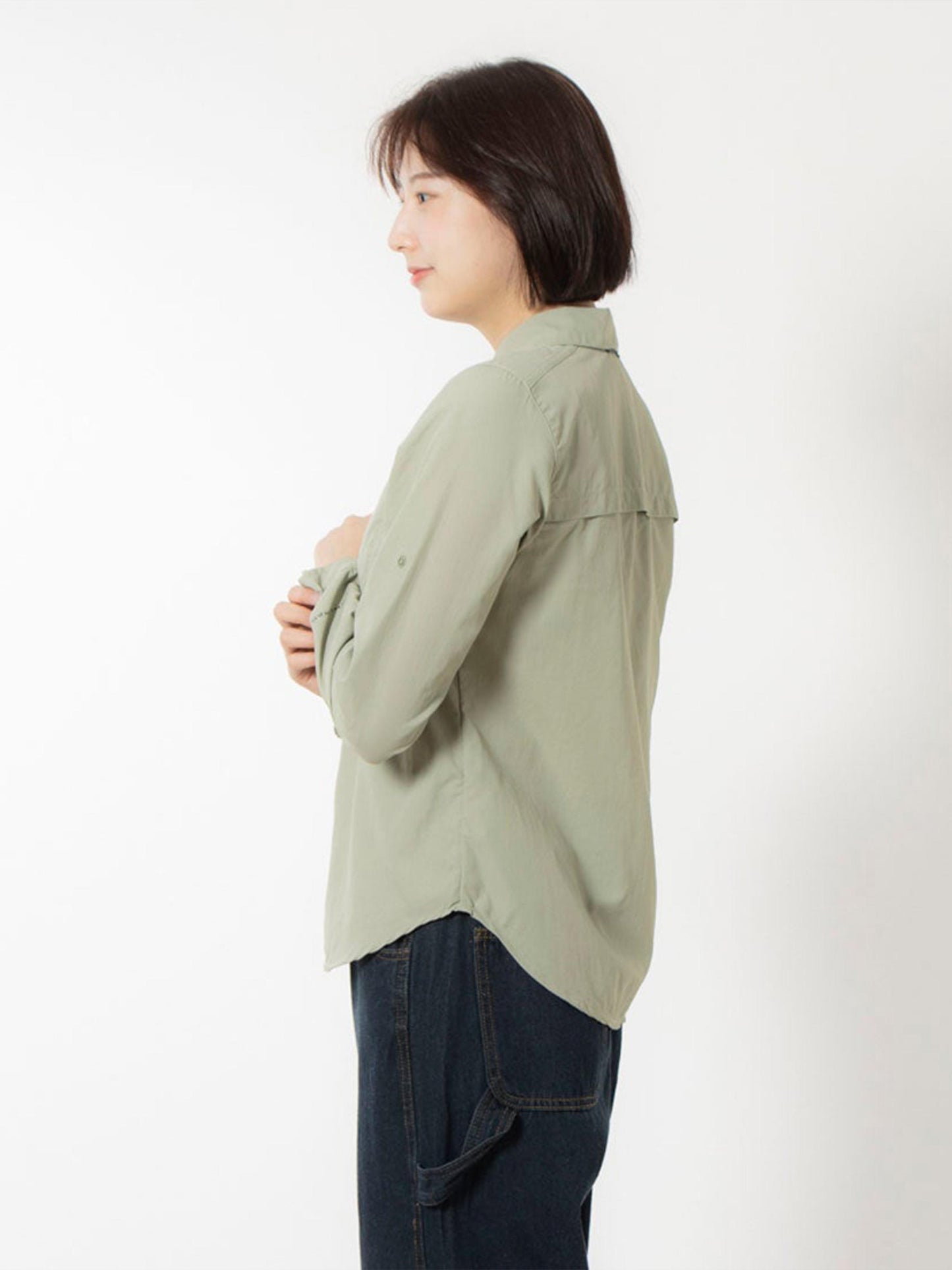Columbia Womens Green Omni-Wick Silver Ridge 3.0 Long Sleeve Shirt