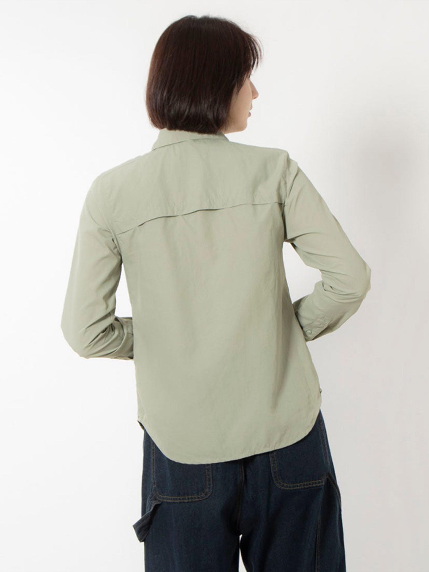Columbia Womens Green Omni-Wick Silver Ridge 3.0 Long Sleeve Shirt