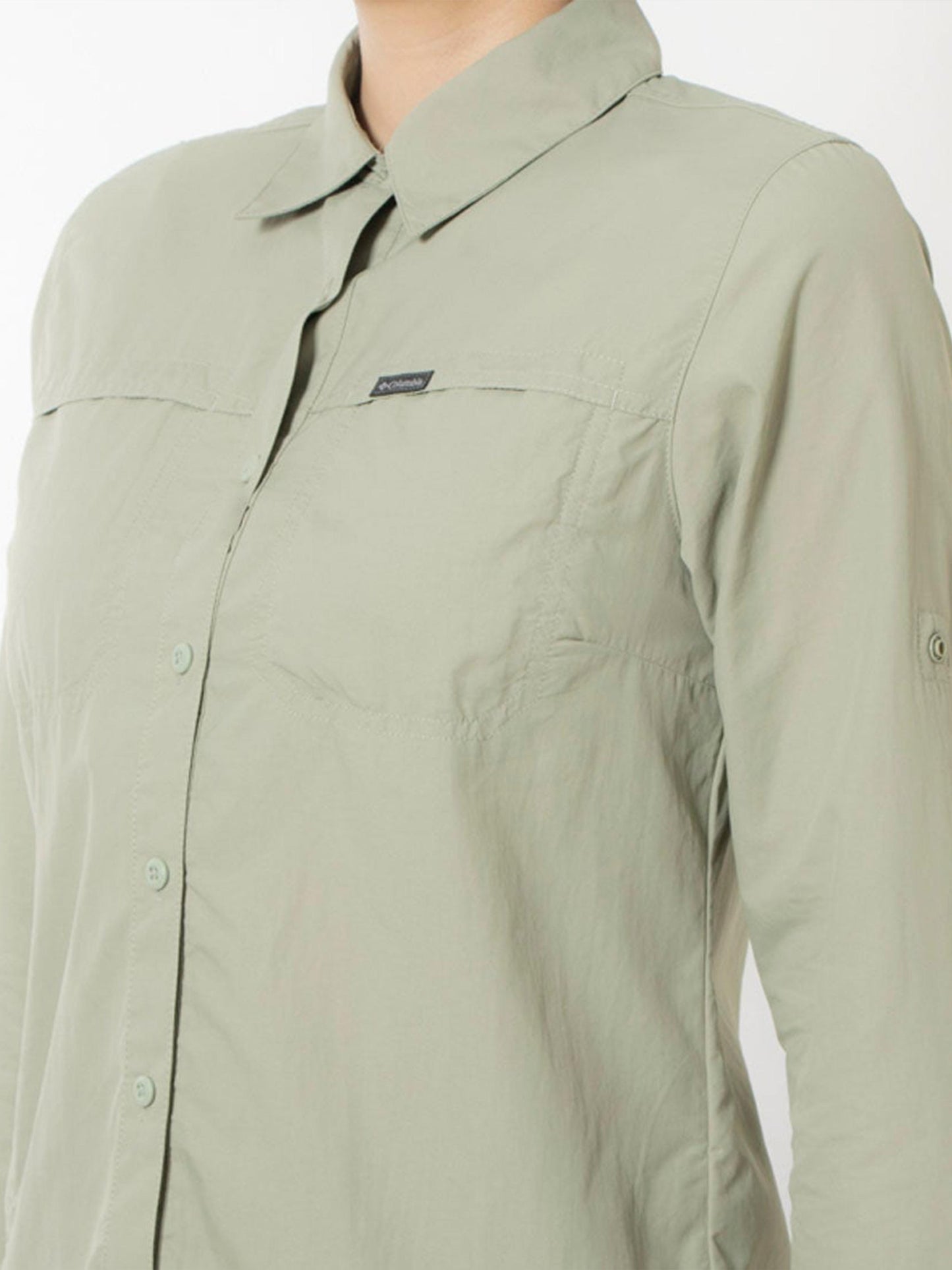 Columbia Womens Green Omni-Wick Silver Ridge 3.0 Long Sleeve Shirt