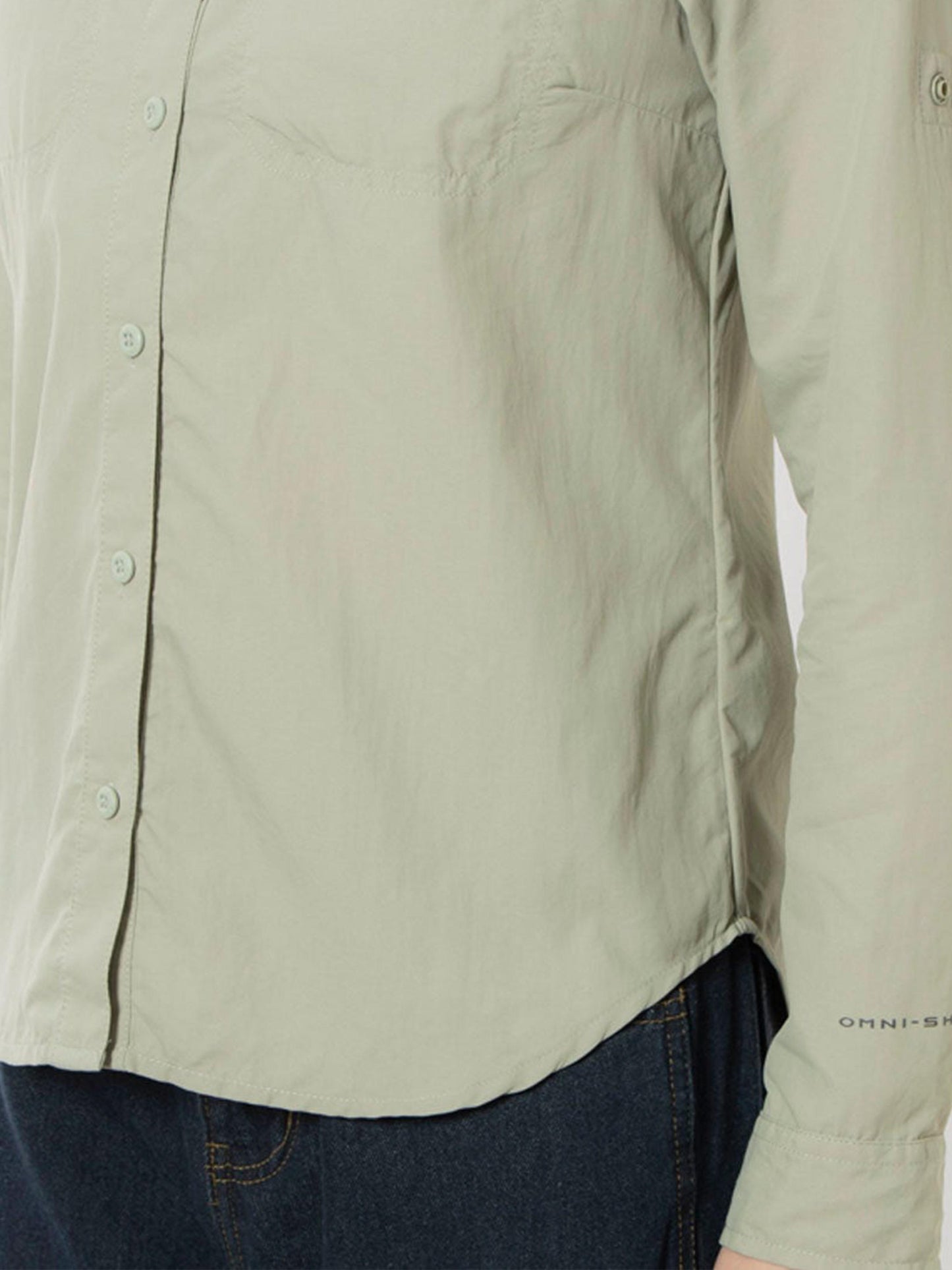 Columbia Womens Green Omni-Wick Silver Ridge 3.0 Long Sleeve Shirt