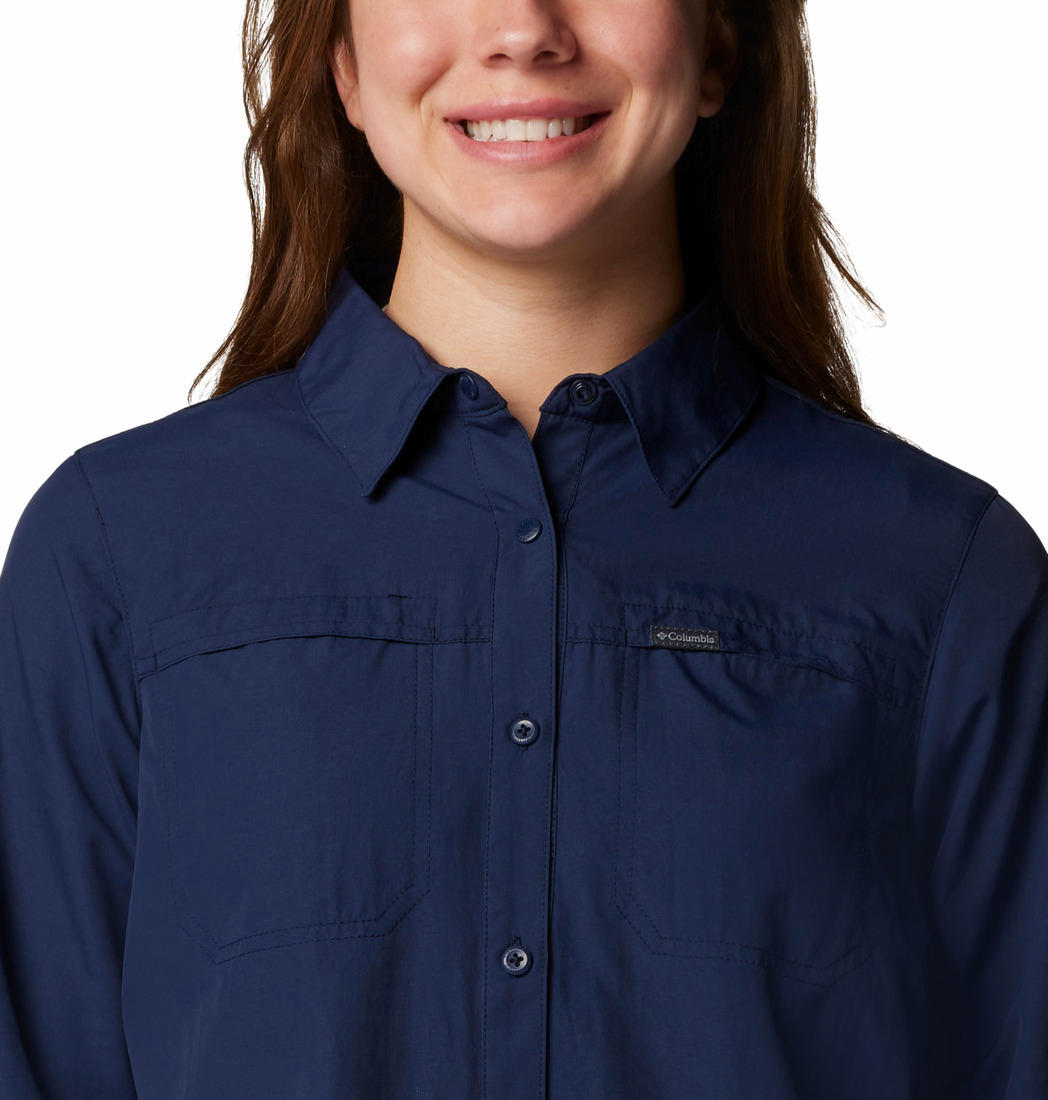 Columbia Womens Blue Silver Ridge 3.0 Long Sleeve Shirt
