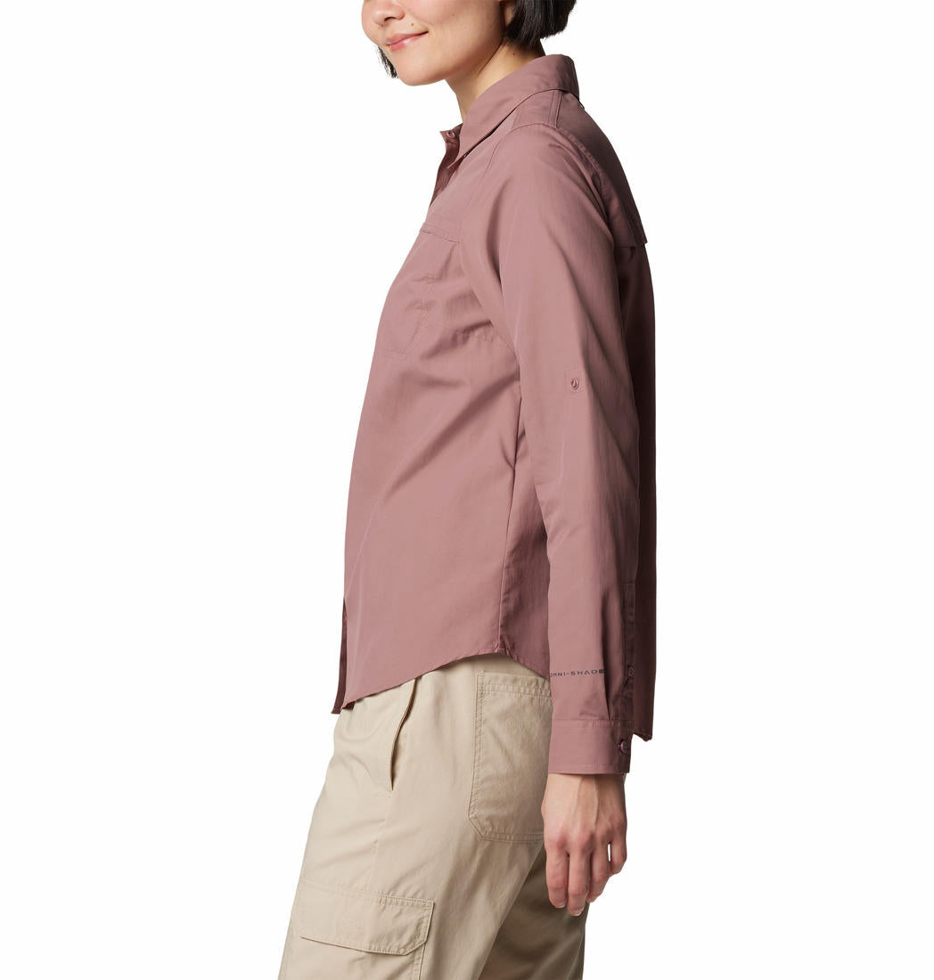Columbia Womens Red Silver Ridge 3.0 Long Sleeve Shirt
