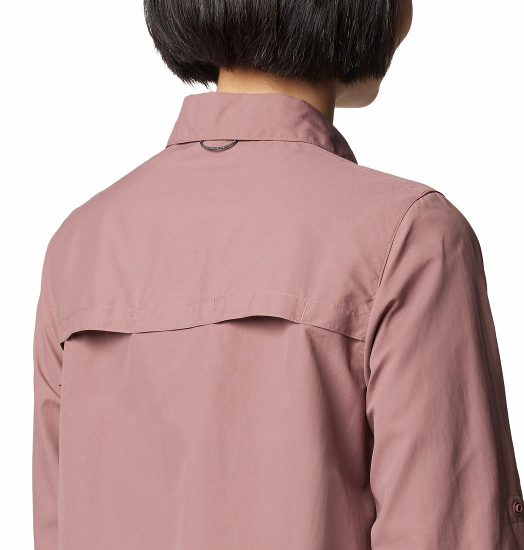 Columbia Womens Red Silver Ridge 3.0 Long Sleeve Shirt