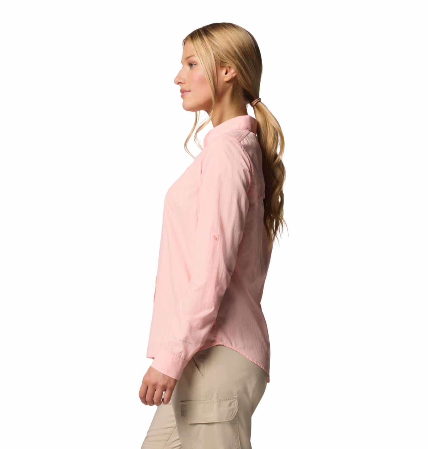 Columbia Womens Pink Omni-Shade Silver Ridge 3.0 Long Sleeve Shirt
