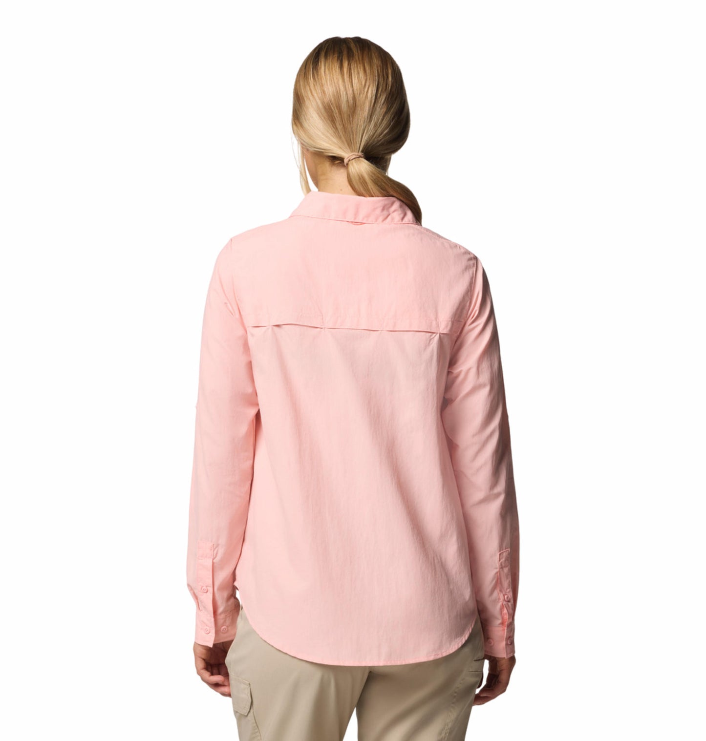 Columbia Womens Pink Omni-Shade Silver Ridge 3.0 Long Sleeve Shirt