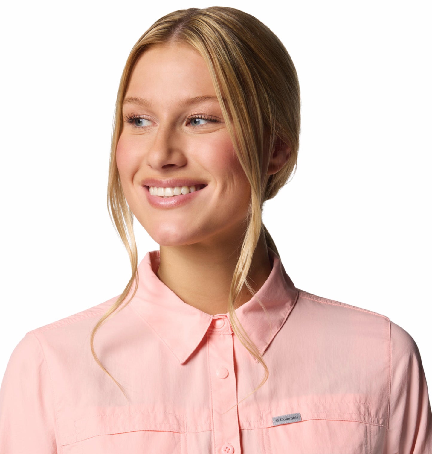 Columbia Womens Pink Omni-Shade Silver Ridge 3.0 Long Sleeve Shirt