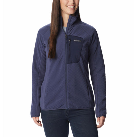 Columbia Women Navy Blue Outdoor Tracks Full Zip II