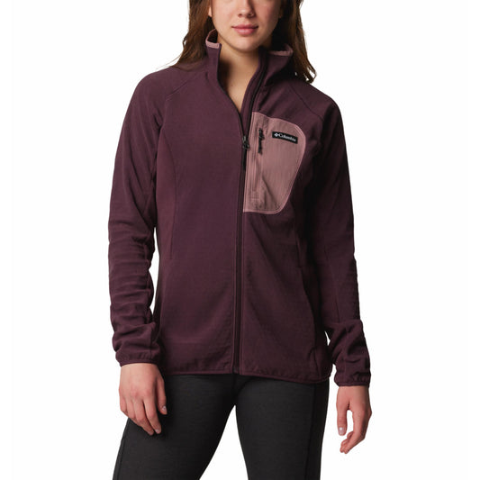 Columbia Women Red Outdoor Tracks Full Zip II