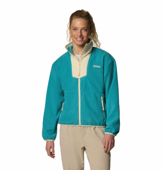 Columbia Womens Teal Sequoia Grove Full Zip Fleece Jacket
