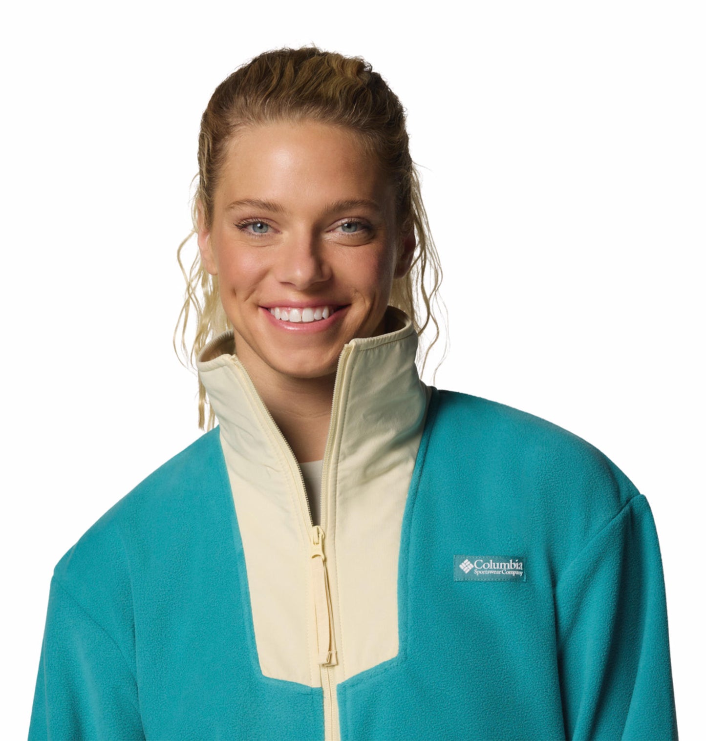 Columbia Womens Teal Sequoia Grove Full Zip Fleece Jacket