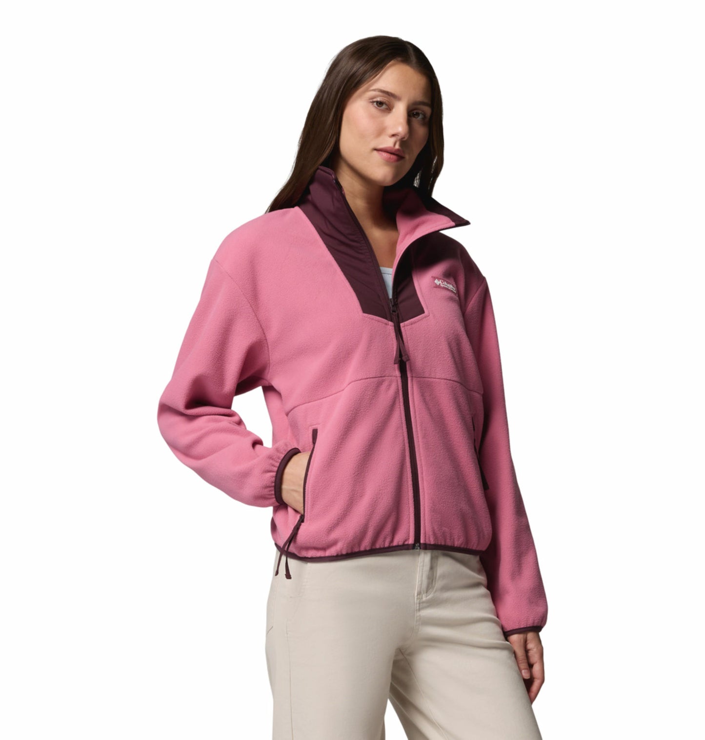 Columbia Women Pink Sequoia Grove Fleece Jacket