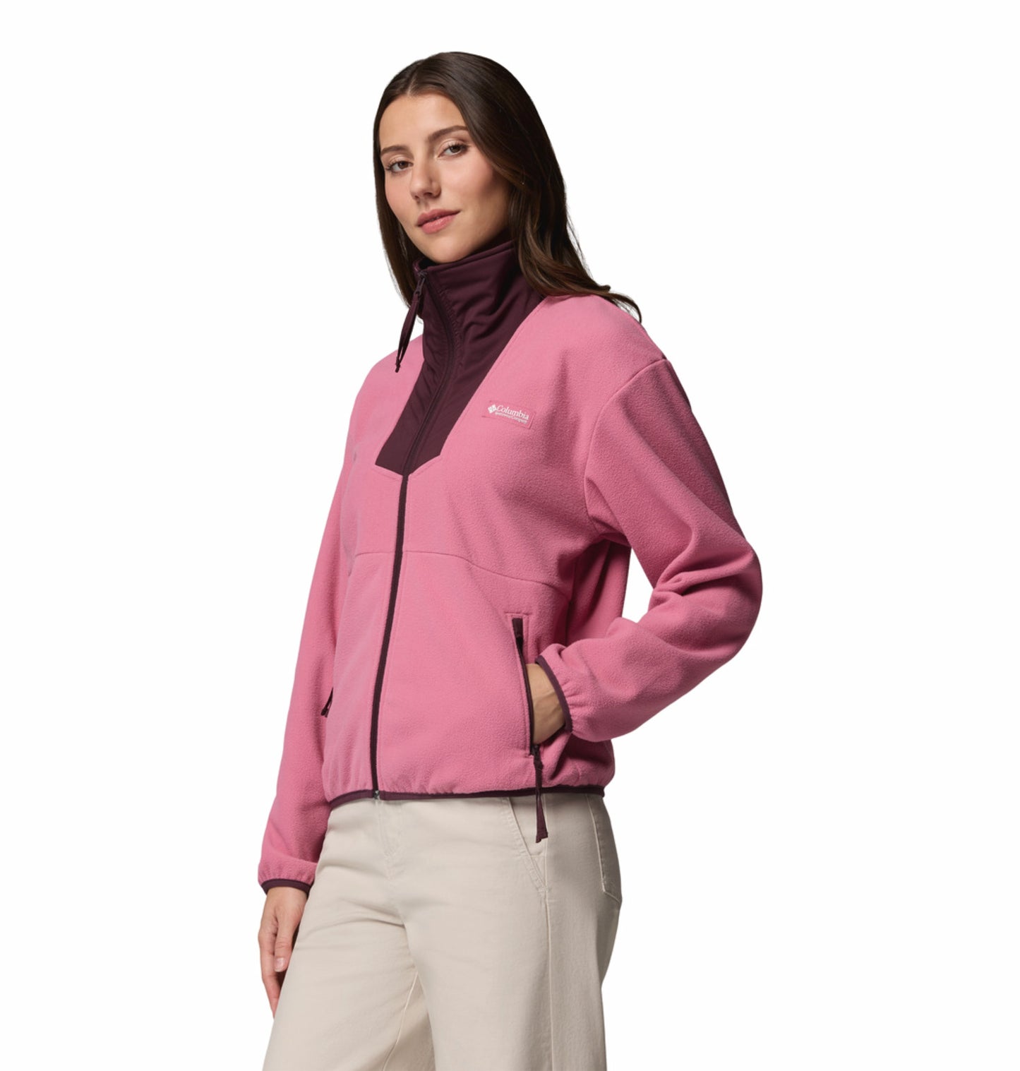 Columbia Women Pink Sequoia Grove Fleece Jacket