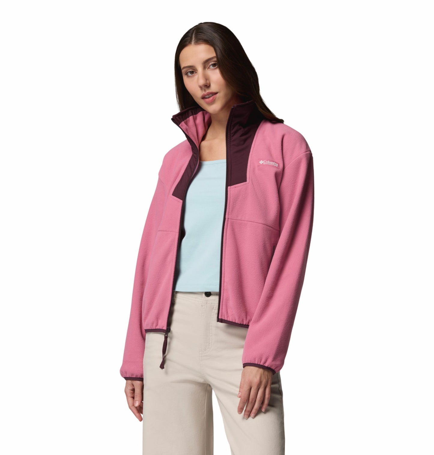 Columbia Women Pink Sequoia Grove Fleece Jacket