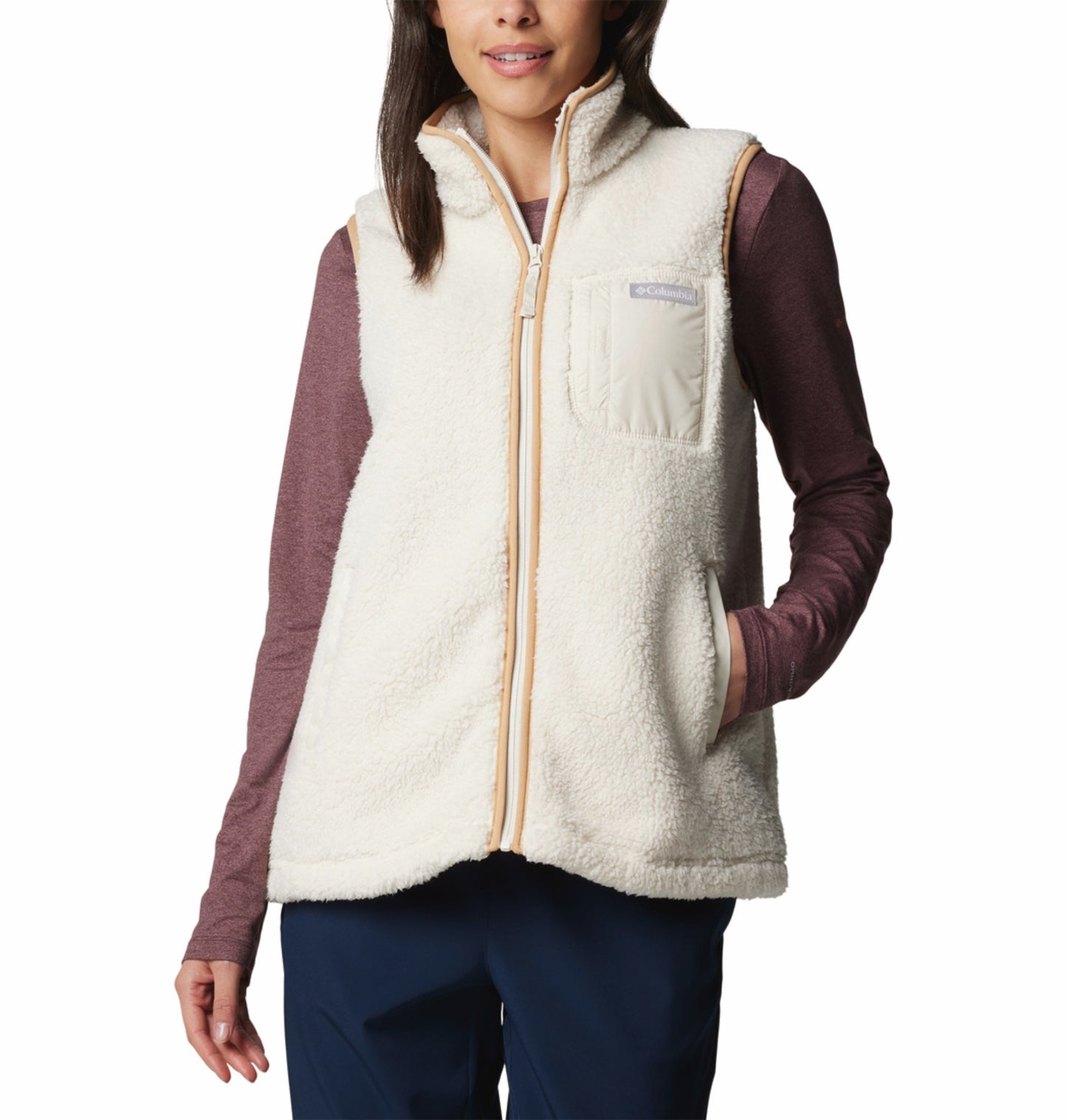 Columbia Women White West Bend II Fleece Vest