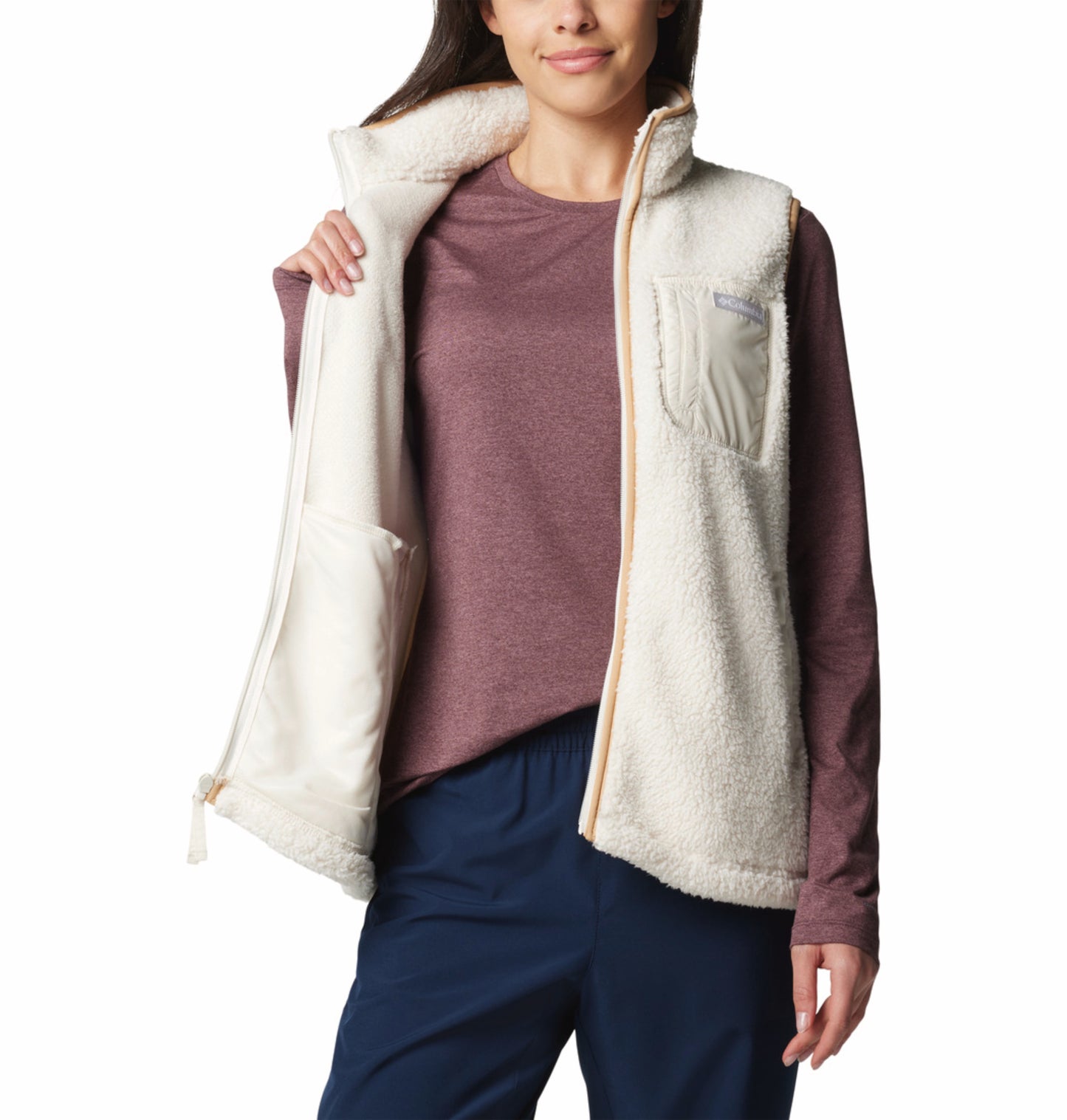 Columbia Women White West Bend II Fleece Vest
