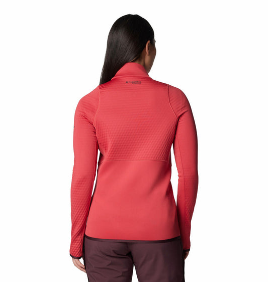 Columbia Womens Red Crystal Leaf Omni-Heat Helix FZ Jacket