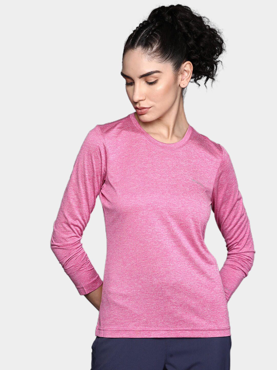 Columbia Women Pink Columbia Hike LS T-Shirt