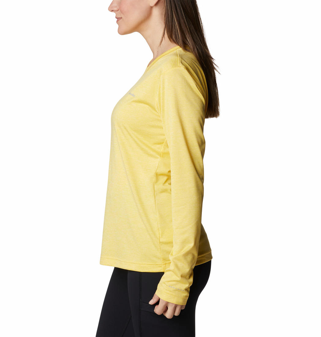 Columbia Women Yellow Columbia Hike LS T-Shirt