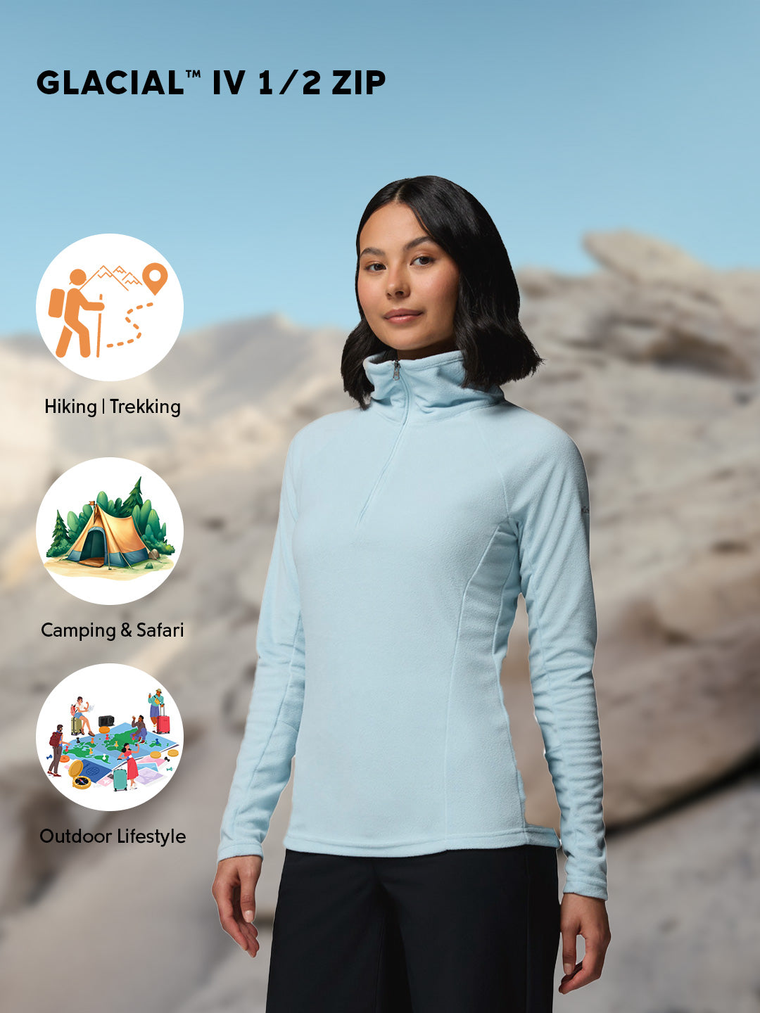 Columbia Women Blue Glacial IV Pullover