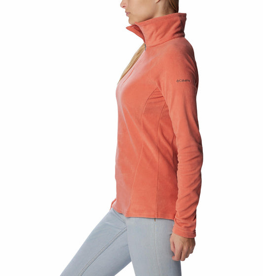 Columbia Women Orange Glacial IV 1/2 Zip Fleece Jacket