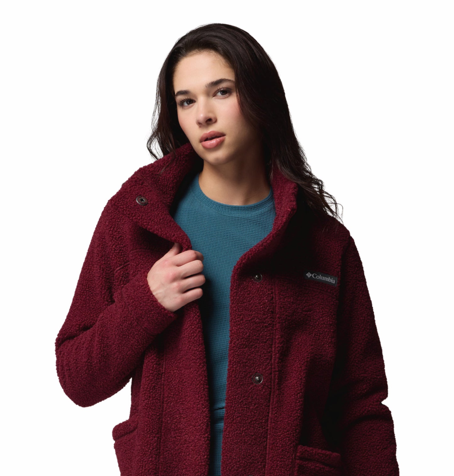 Columbia Women Red Panorama Fleece Jacket