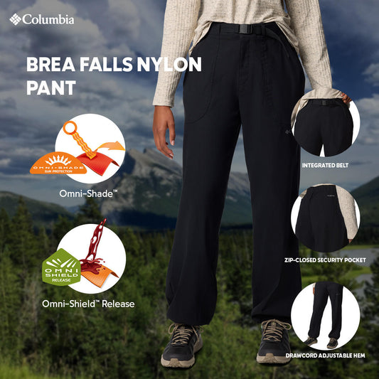 Columbia Womens Black Brea Falls Nylon Pant