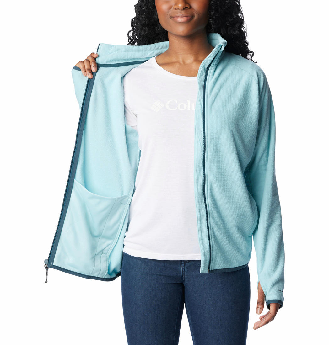 Columbia Women Blue Back Beauty Full Zip Fleece Jacket