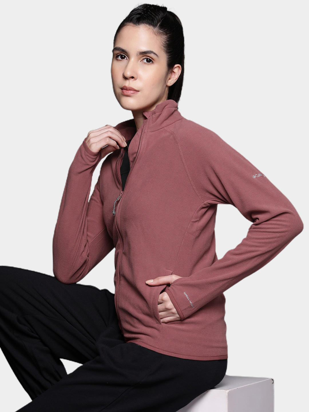 Columbia Women Red Back Beauty Full Zip Fleece Jacket