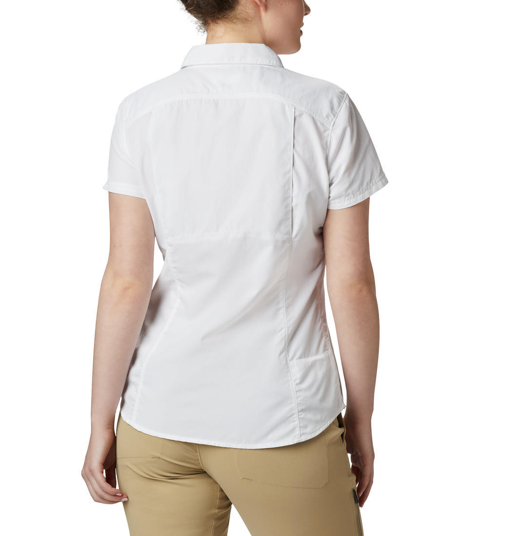 Columbia Women White Silver Ridge 2.0 Short Sleeve Shirts
