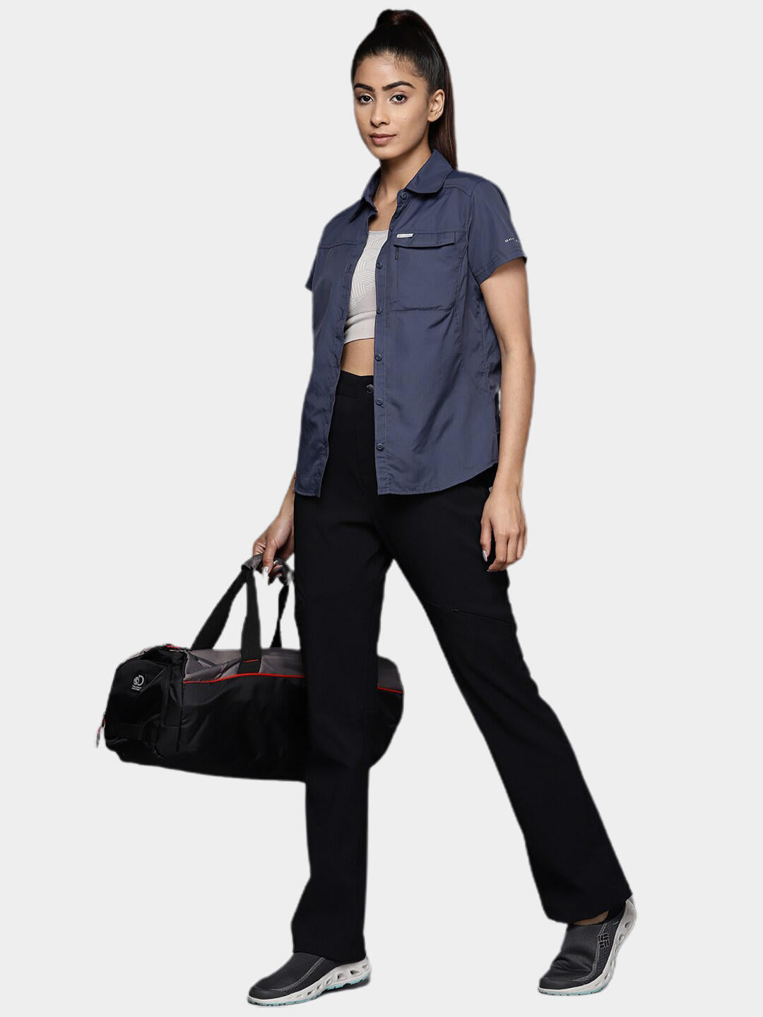 Columbia Women Blue Silver Ridge 2.0 Short Sleeve Shirts