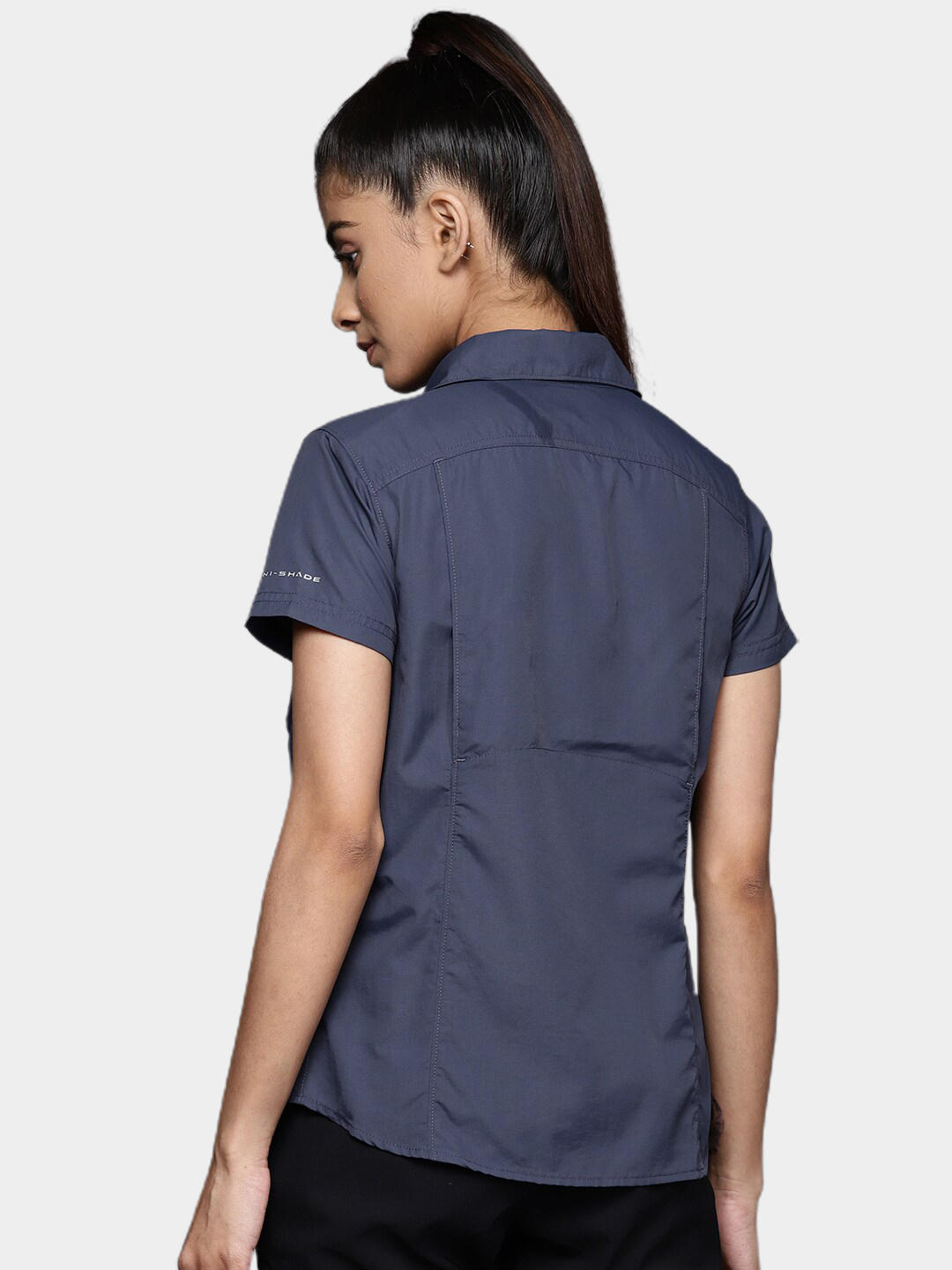 Columbia Women Blue Silver Ridge 2.0 Short Sleeve Shirts
