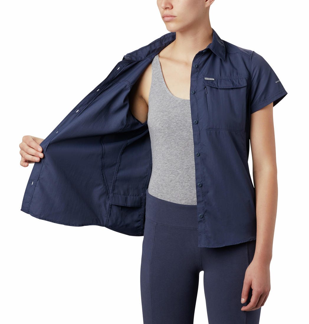 Columbia Women Blue Silver Ridge 2.0 Short Sleeve Shirts