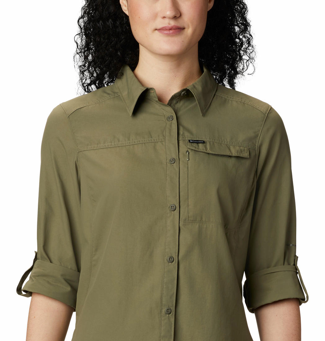 Columbia Women Olive Silver Ridge 2.0 Long Sleeve Shirts