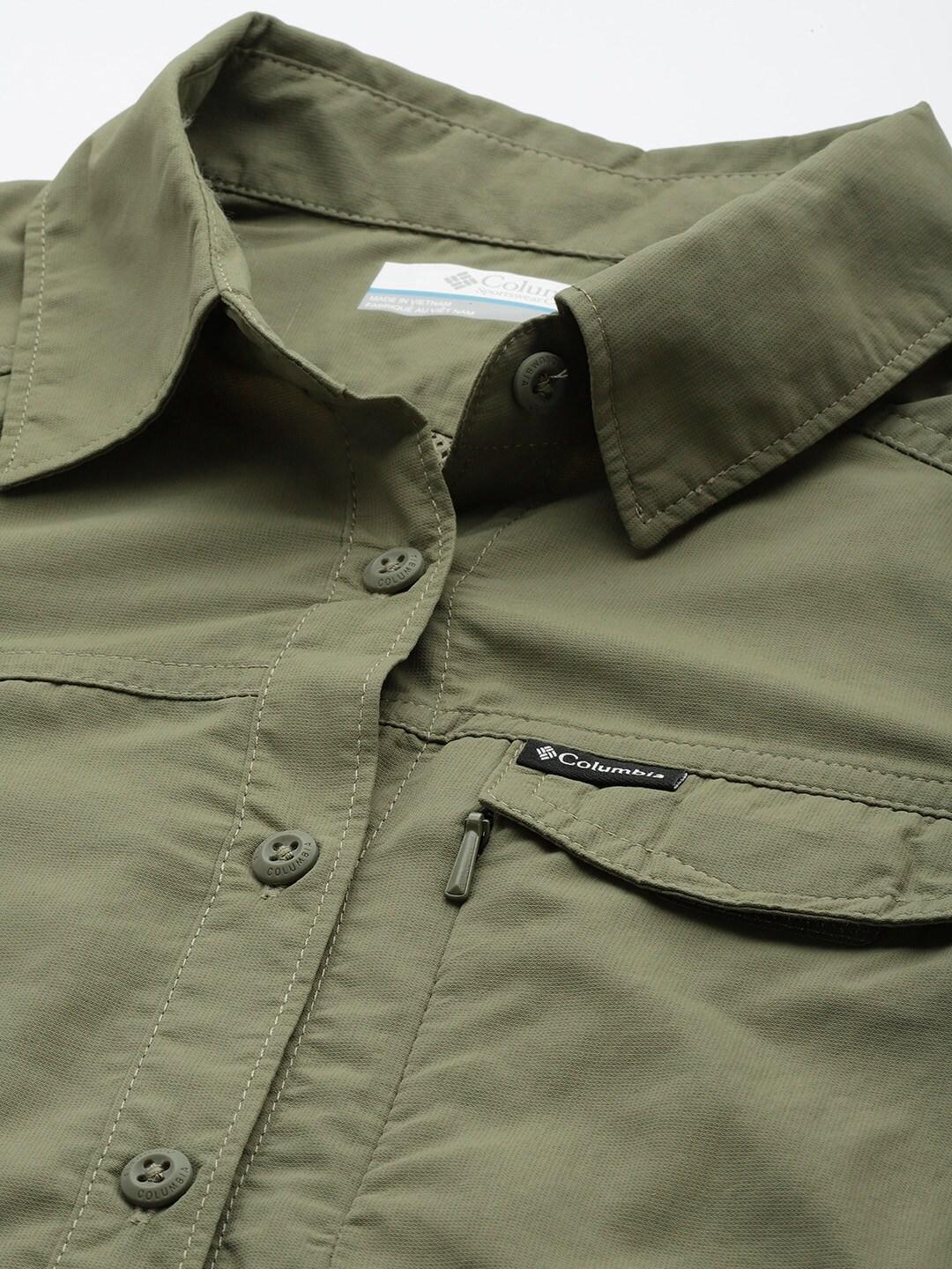 Columbia Women Olive Silver Ridge 2.0 Long Sleeve Shirts