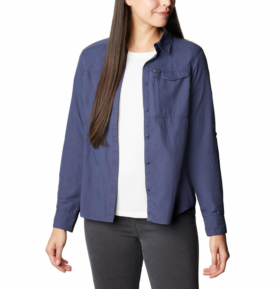 Columbia Women Blue Silver Ridge 2.0 Long Sleeve Shirts