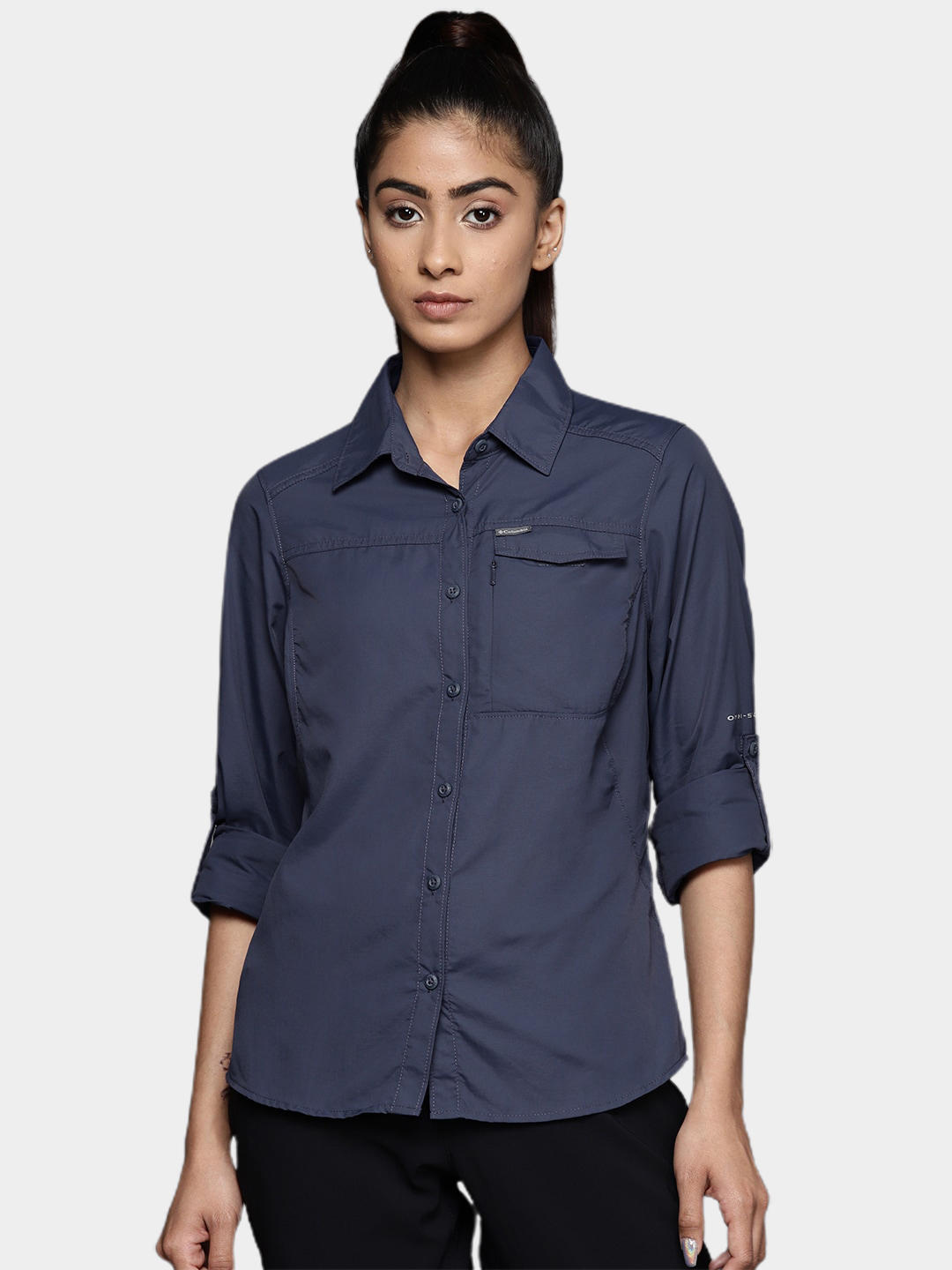 Columbia Women Blue Silver Ridge 2.0 Long Sleeve Shirts