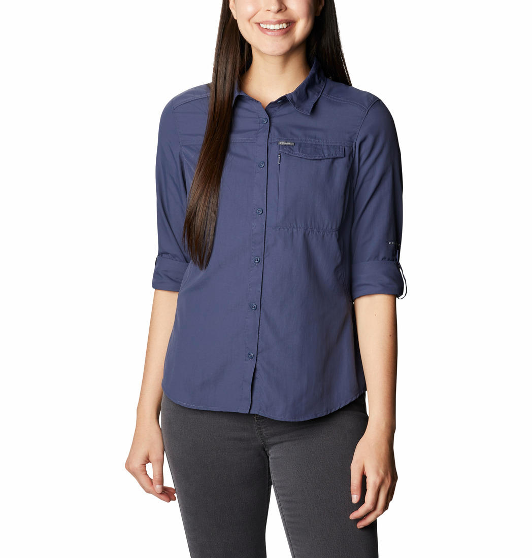 Columbia Women Blue Silver Ridge 2.0 Long Sleeve Shirts