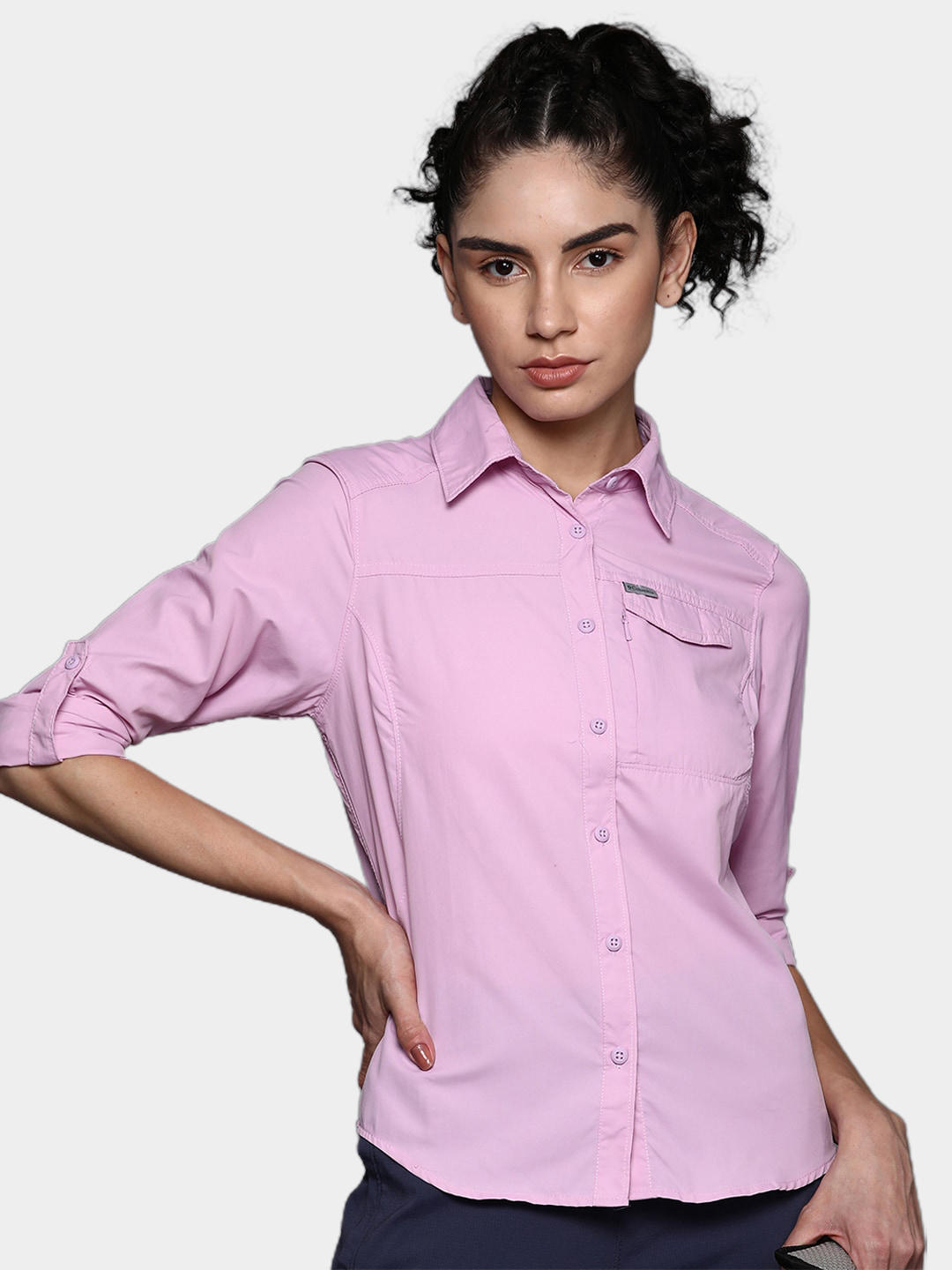 Columbia Women Purple Silver Ridge 2.0 Long Sleeve Shirts