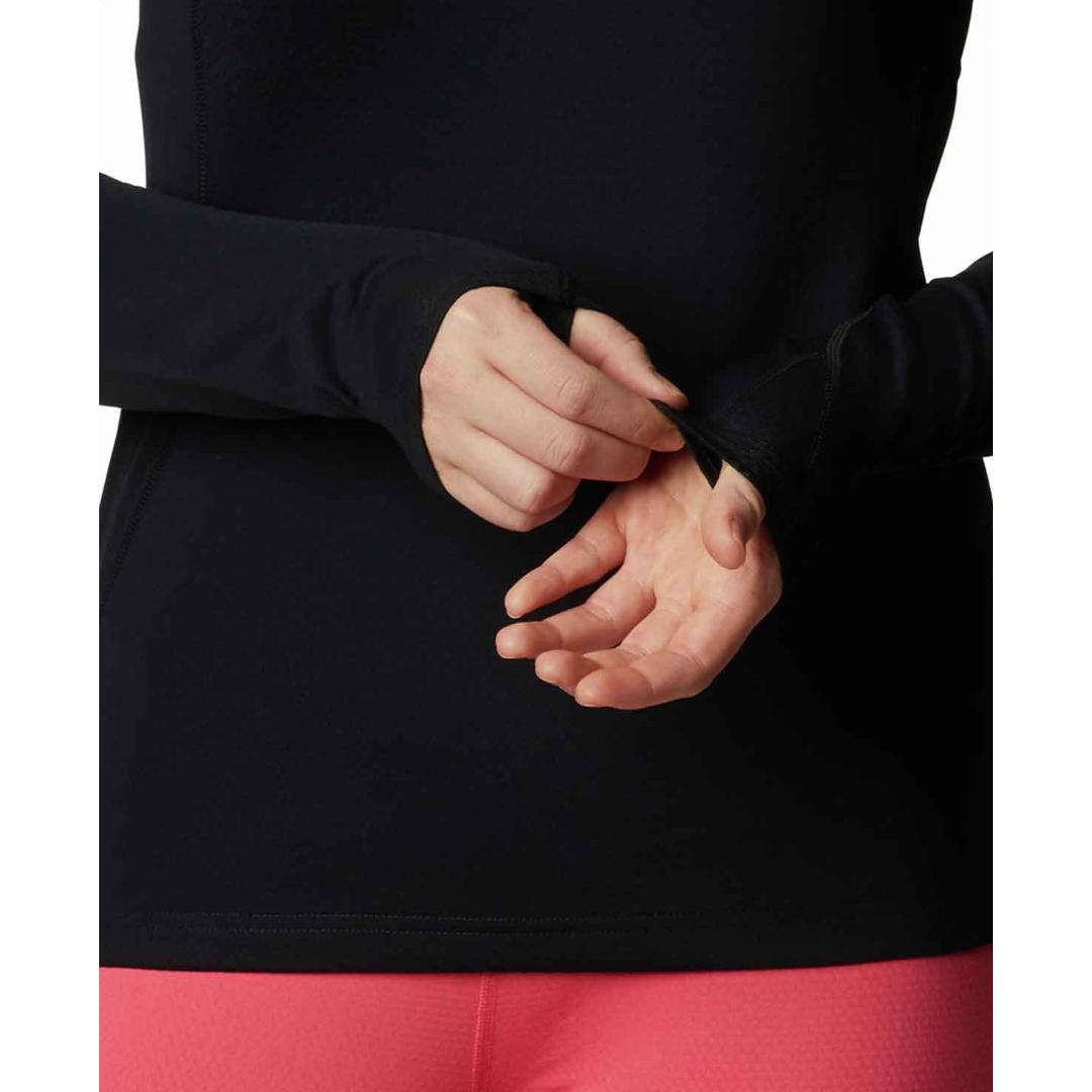 Columbia Women Black W Omni-Heat 3D Knit Crew II Baselayer Top