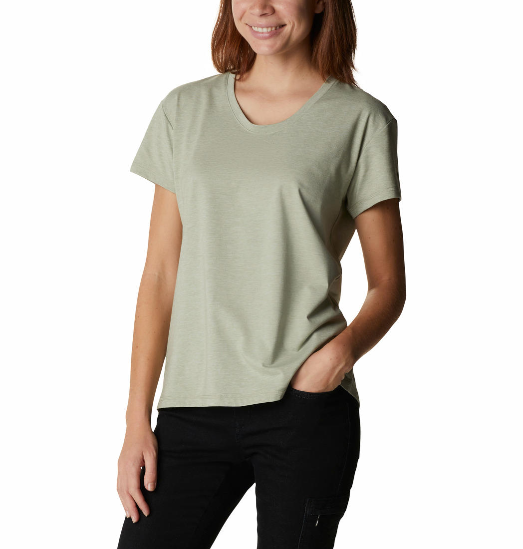 Columbia Women Green Sun Trek SS T-Shirt