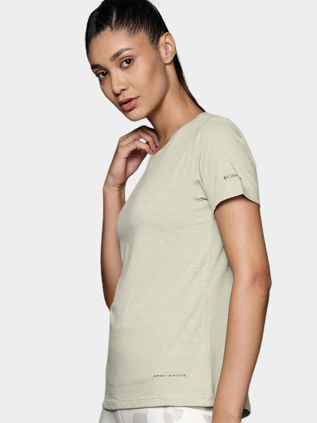 Columbia Women Green Sun Trek SS T-Shirt