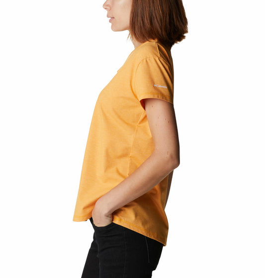 Columbia Women Yellow Sun Trek SS T-Shirt