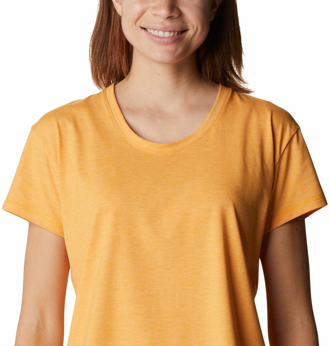Columbia Women Yellow Sun Trek SS T-Shirt