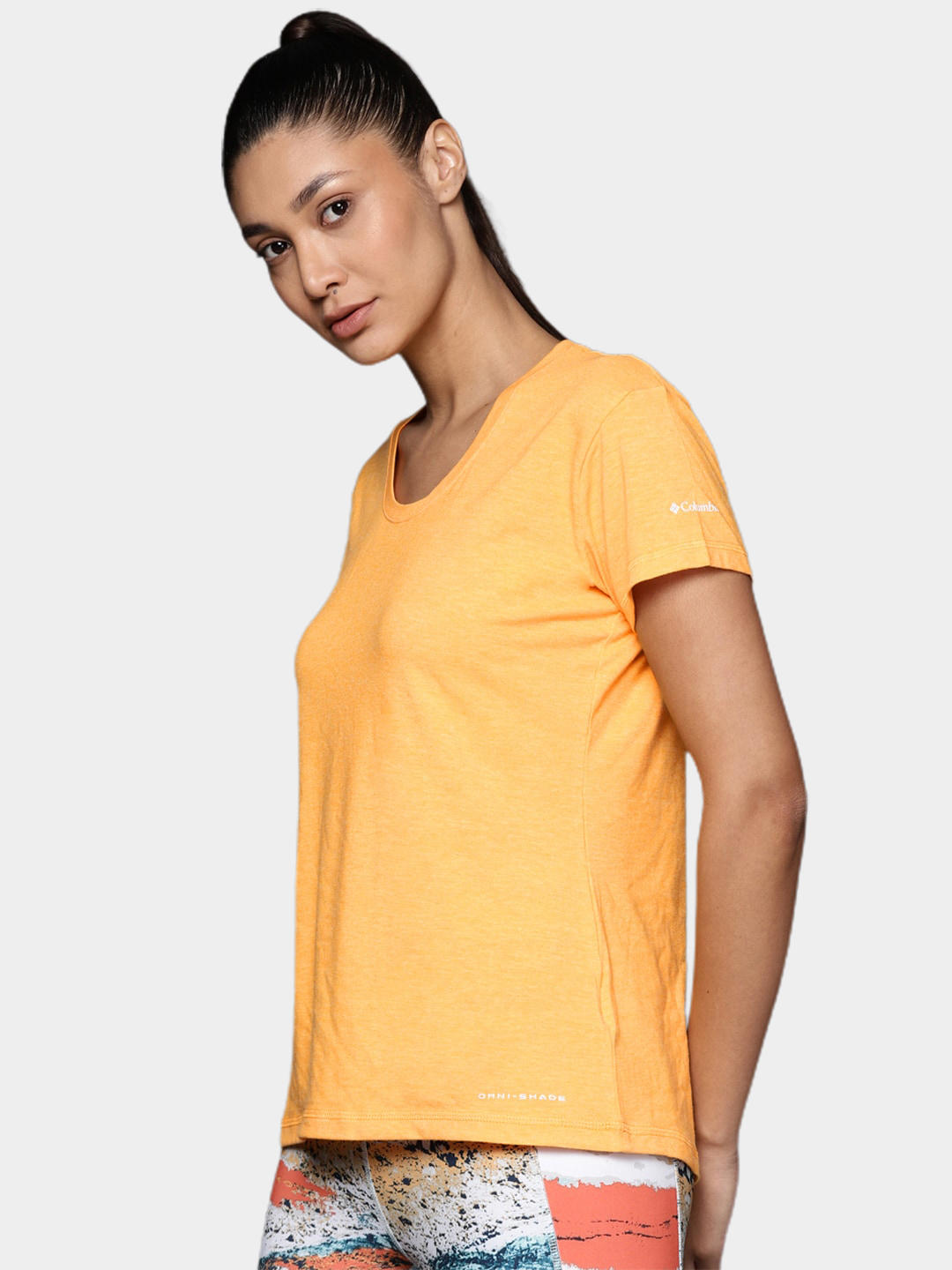Columbia Women Yellow Sun Trek SS T-Shirt