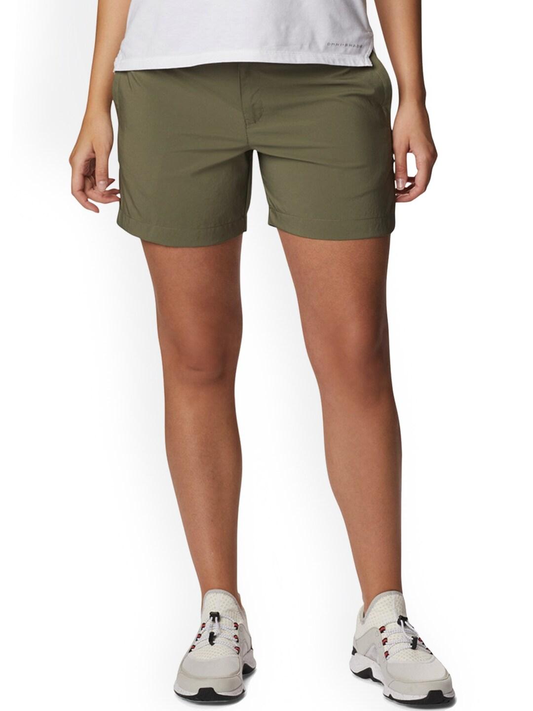 Columbia Women Olive Silver Ridge Utility Shorts