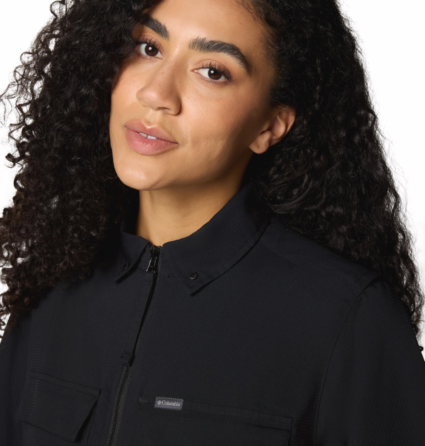 Columbia Womens Black Omni-Wick Elevated View Utility Short Sleeve Shirt