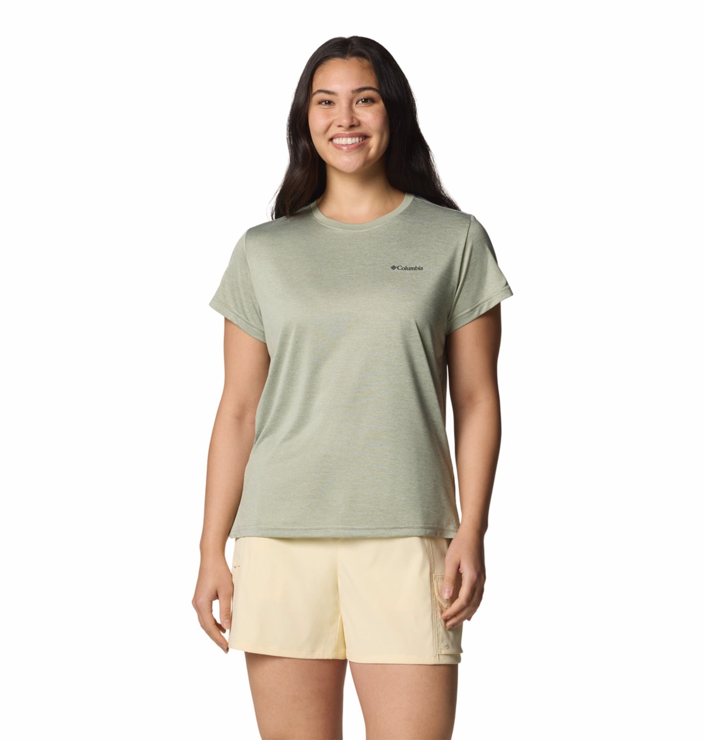 Columbia Women Green Omni-Wick BlueVista Hill Tshirt