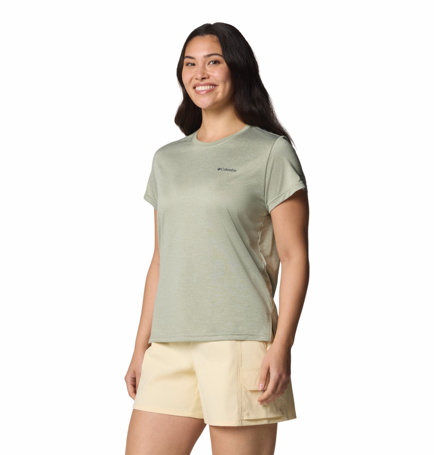 Columbia Women Green Omni-Wick BlueVista Hill Tshirt
